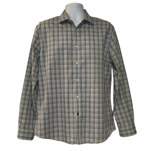 Tommy Hilfiger Slim Fit Non-Iron Dress Shirt 16.5 34/35 Plaid Long Sleeve - Picture 1 of 14